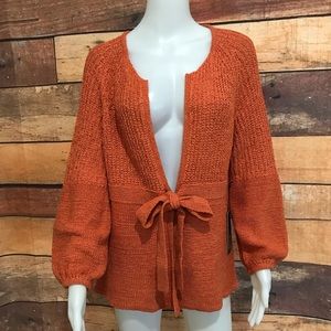 NWT Willi smith Tie Front Cardigan Sz XL